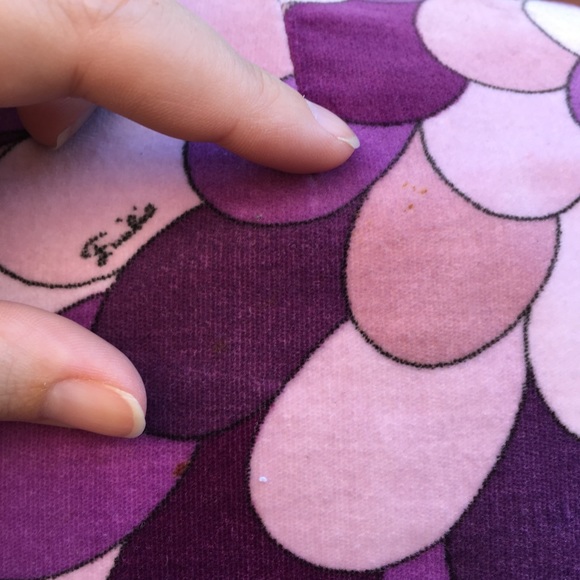 VTG Emilio Pucci Floral Velvet Cotton Skirt Set - Picture 9 of 15